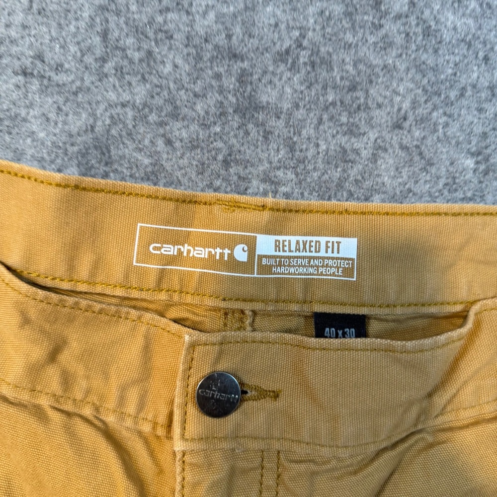 Carhartt Rugged Flex Relaxed Fit Double Front Utility Work Pants BN2802-M Brown - Picture 4 of 10